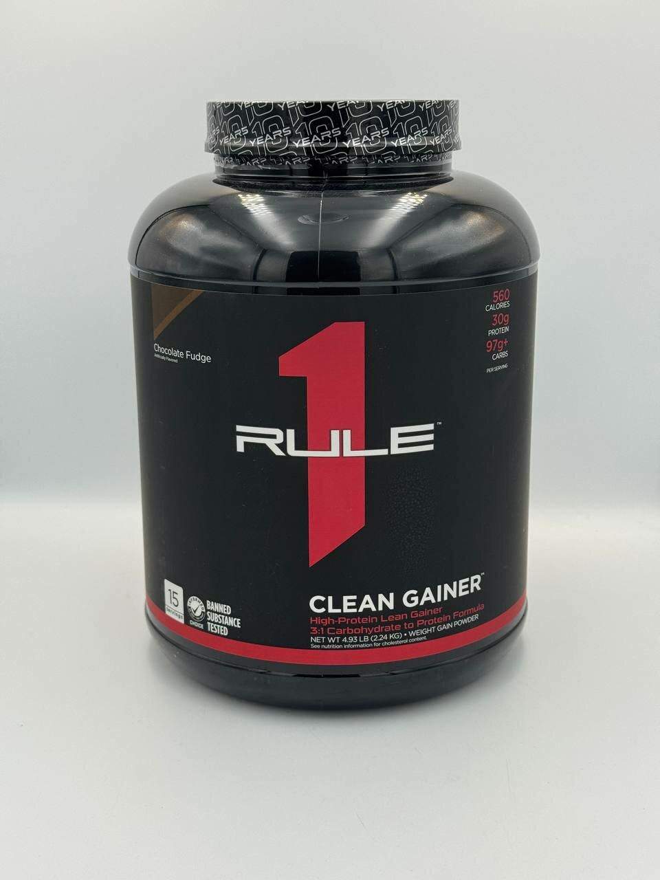 Rule1 Clean gainer 2,3kg вкус Ваниль гейнер с белком для набора массы — фото 1