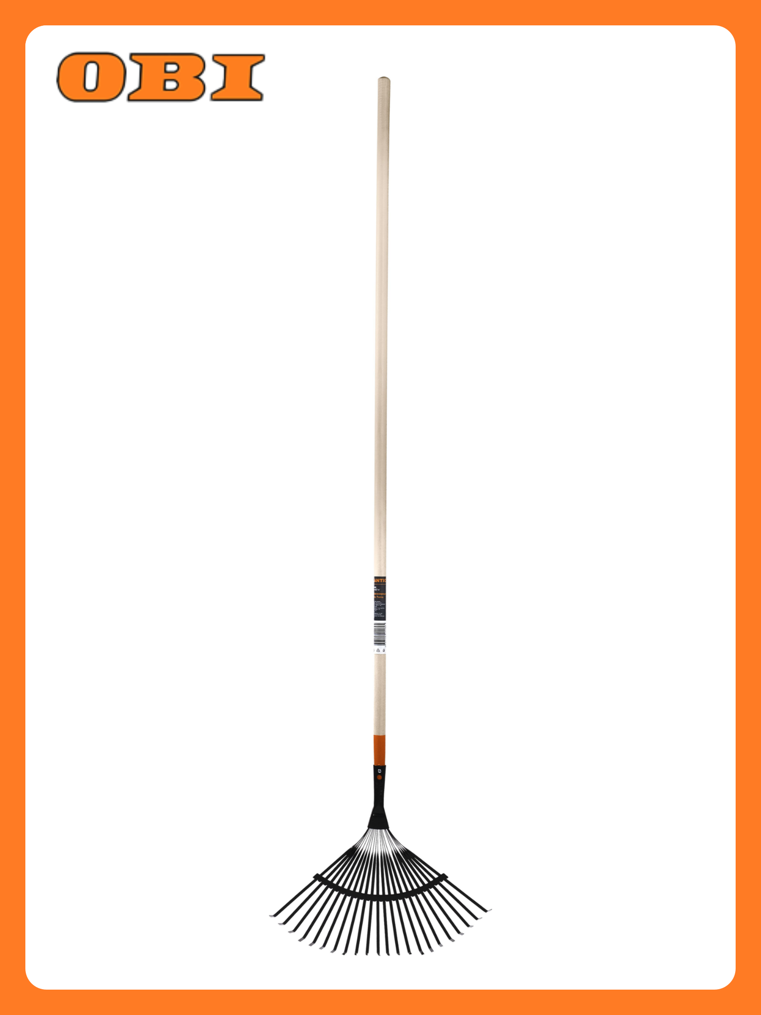 Грабли Plantic Terra веерные 22 зубца деревянные черенки черные