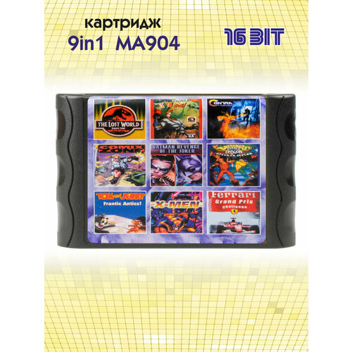 Картридж для приставок 16 бит Sega Magistr Mega Drive / 9 игр с Batman Revenge Joker