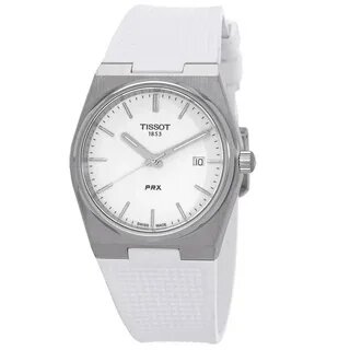 Наручные часы TISSOT PRX, серебряный, белый — фото 1