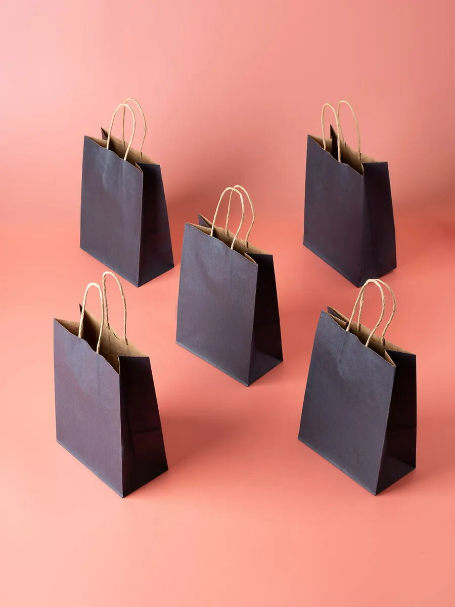 Подарочный пакет, для маленьких подарков, крафт, синий, 12x15x6 см