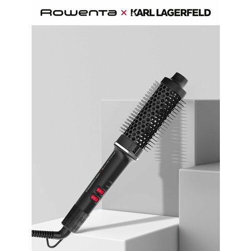 Фен-щетка Rowenta Karl Lagerfeld Powerbrush UB572LE0, 38 мм, ионизация, нагрев и подача воздуха