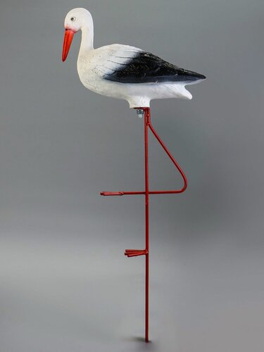 Изображение товара Садовая фигура Хорошие сувениры "Аист", 90 х 27 х 13 см, черный/белый