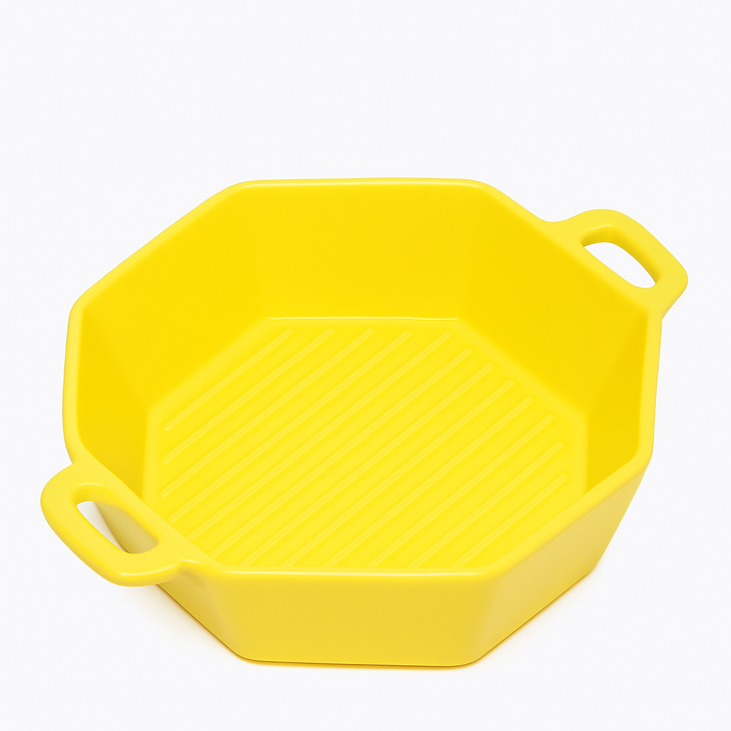 Салатница GOLD Ceramics HAPPY KITCHEN, керамика, форма октагон, 16x18x5 см, ярко-желтая