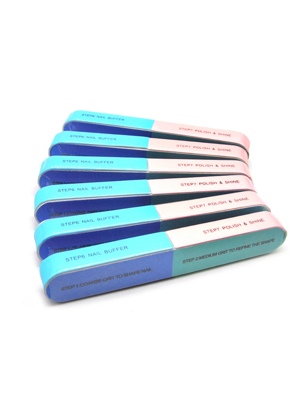 Пилка полировщик для ногтей Это набор пилочек-шлифовщиков (бафов) для ногтей Pink Key. — фото 1