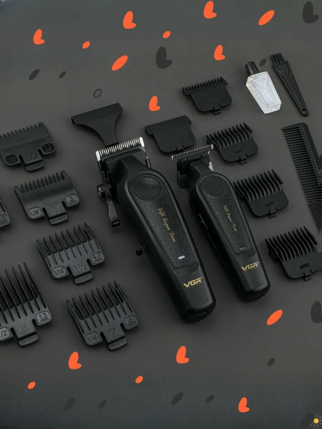 Профессиональный набор для стрижки волос, 2 в 1 для профессиональных барберов от "VGR" — фото 1