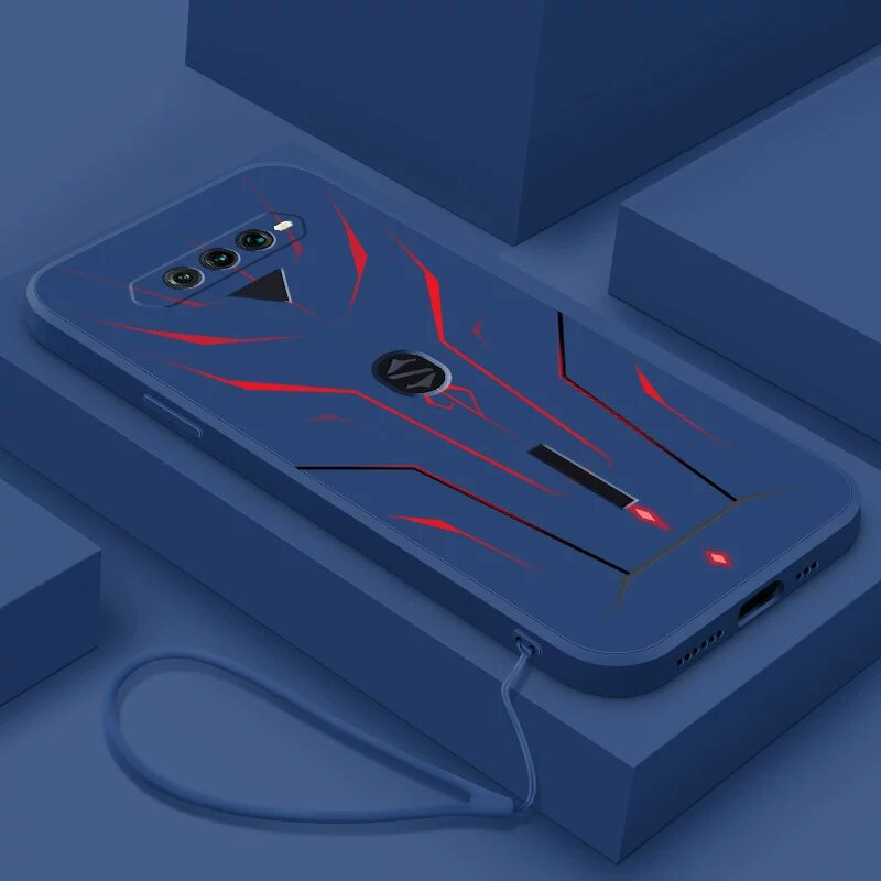 Чехол для смартфона Black Shark 4 из мягкого силикона в бриллиантовом синем цвете с защитным покрытием
