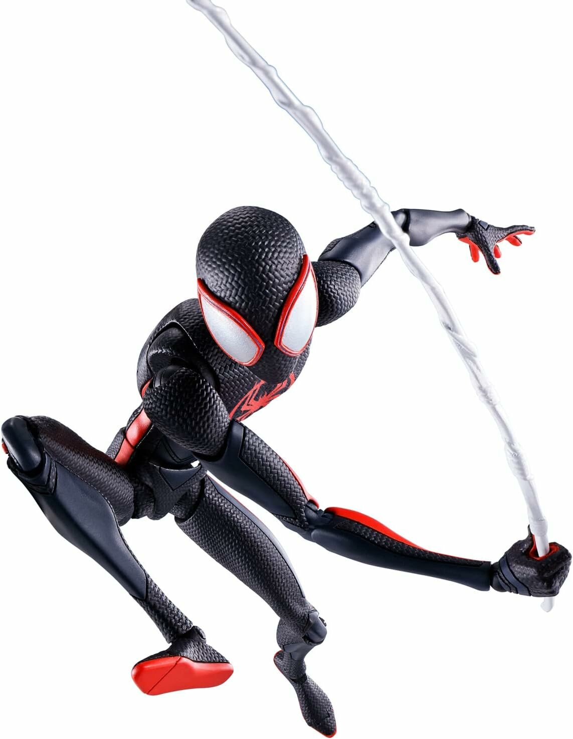 Miles Morales S.H.Figuarts Across the Spider-Verse, 15,5 см, 2 головы, глаза, паутина, подставка
