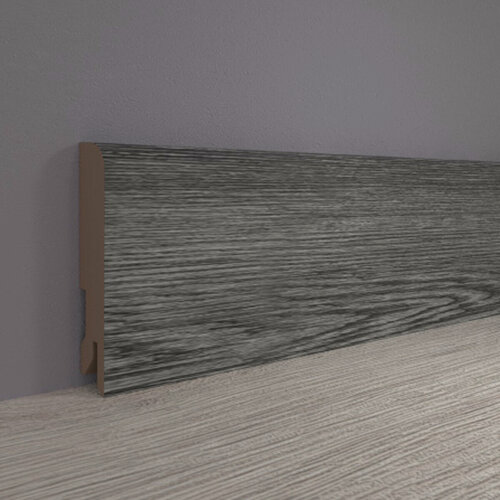 Изображение товара Плинтус МДФ напольный Лука ПЛ 80МДФ, 16х80 мм, длина 2,4 м, дуб скальный темный 4018