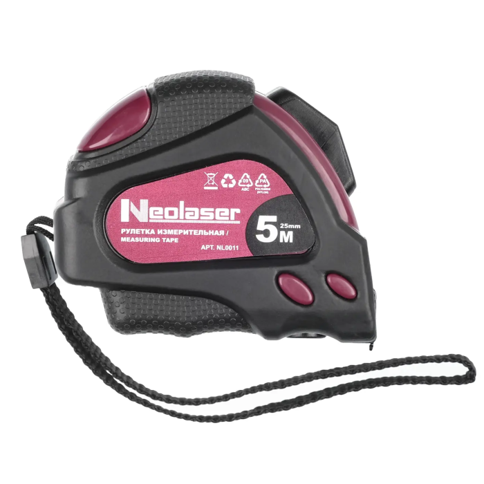 Рулетка Neolaser NL0011 с автостопом 5 м x 25 мм — фото 1