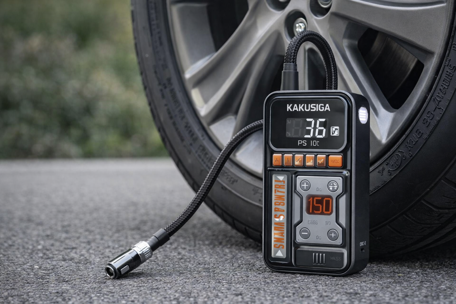 Беспроводной автомобильный компрессор KAKUSIGA KSC-1154, умный насос, цифровой дисплей, USB, портативный