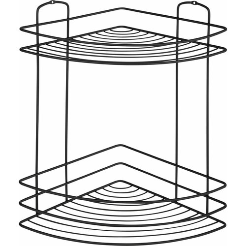 Полка угловая 2-ярусная BLACK черный 1326₽