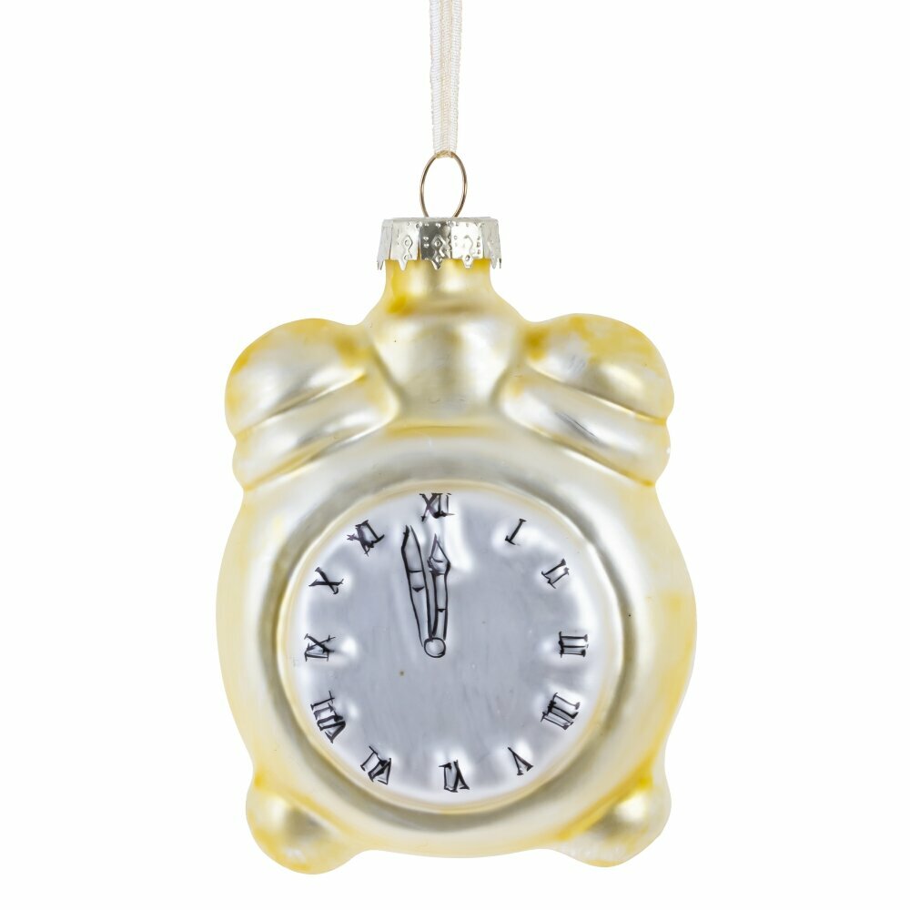 Елочная игрушка Будильник 7х7х10,5 см KSM-826394