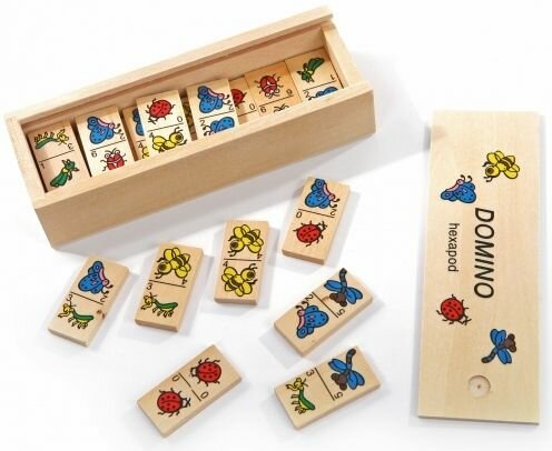Домино Мир деревянных игрушек Природа, деревянное, детское, 16х3.5х5.5 см