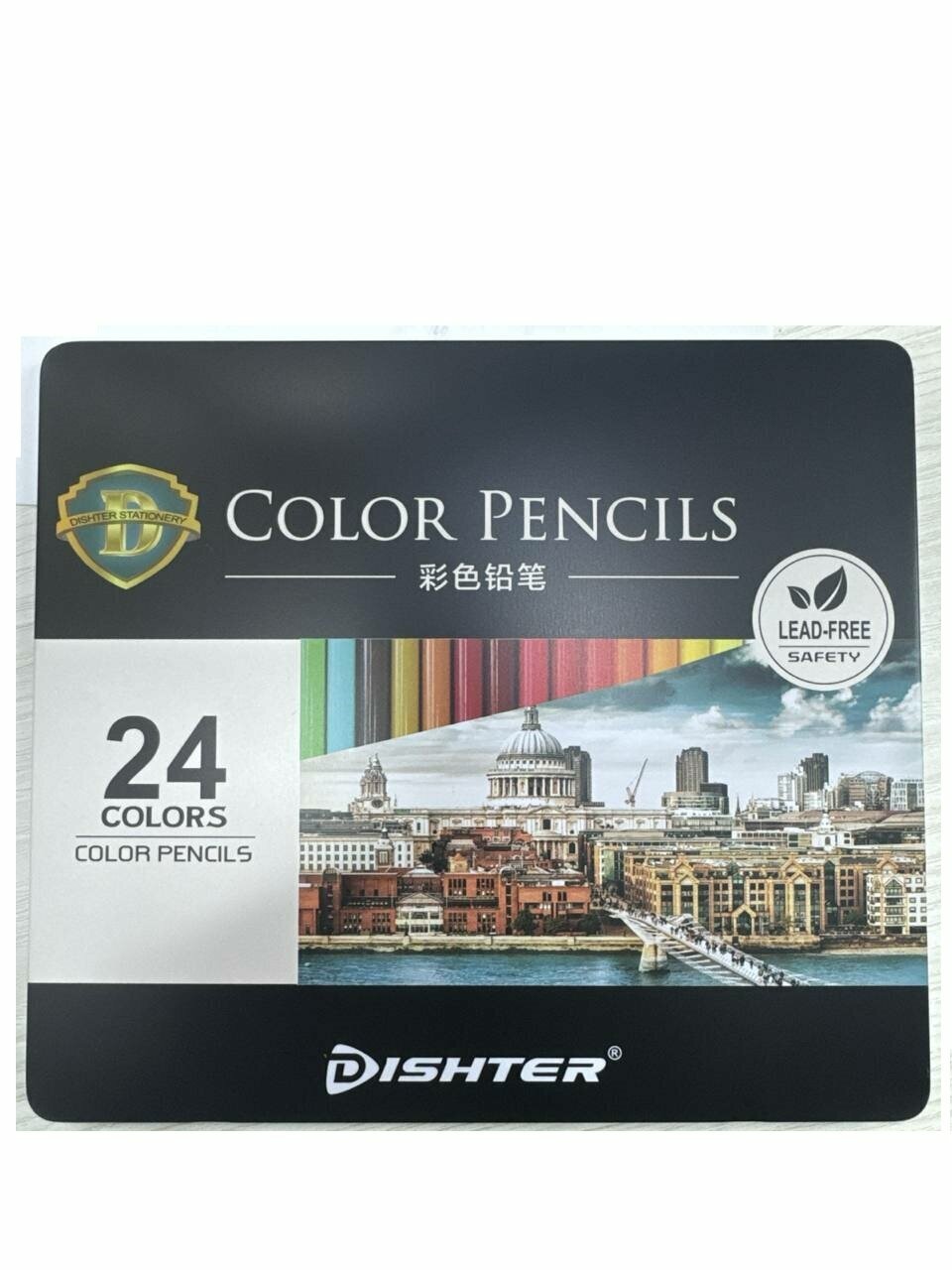 Набор цветных карандашей 24 цветов, яркие цвета, прочный неломающийся грифель, легко затачиваются любой точилкой .