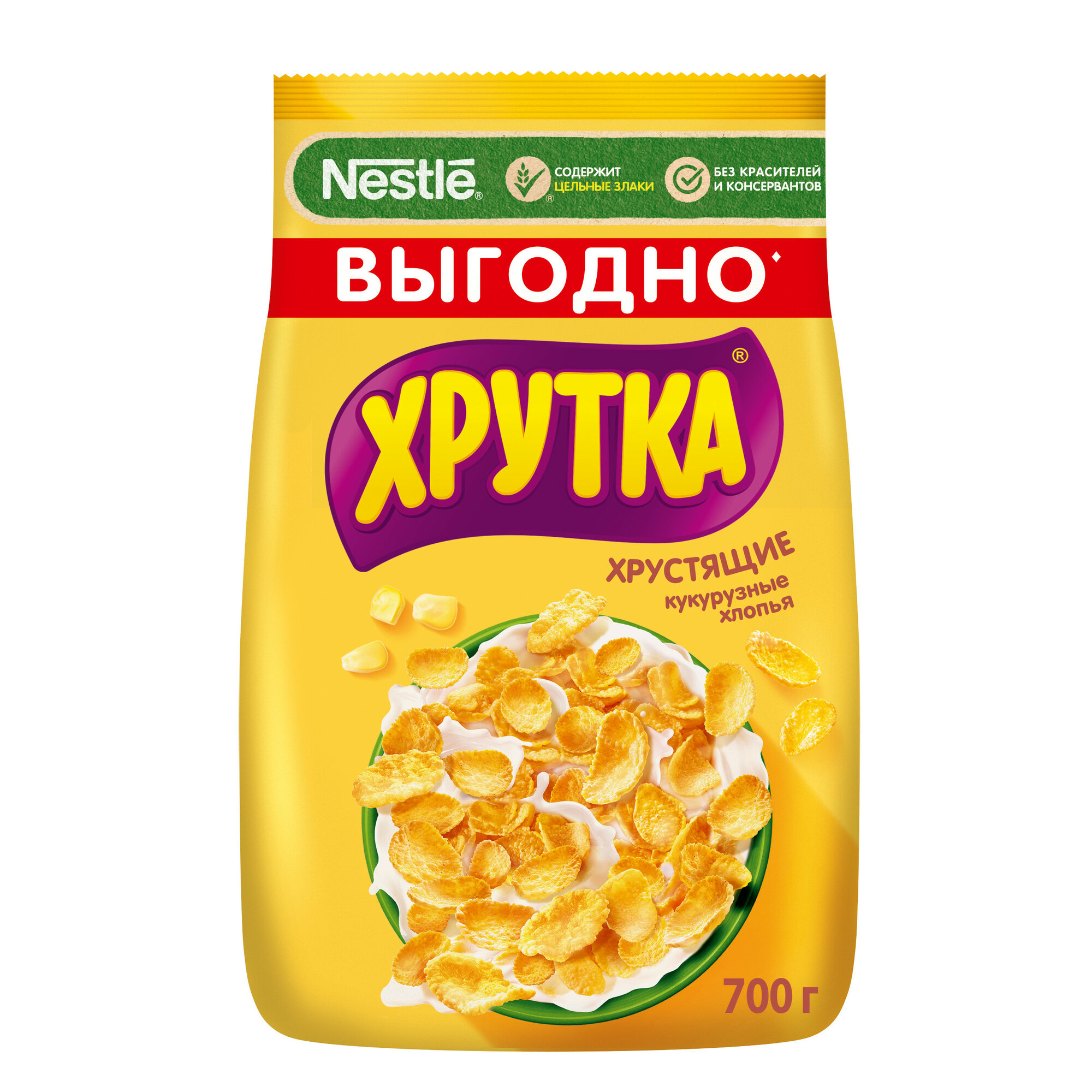 ХРУТКА®. Хлопья кукурузные хрустящие, обогащенные кальцием 700г
