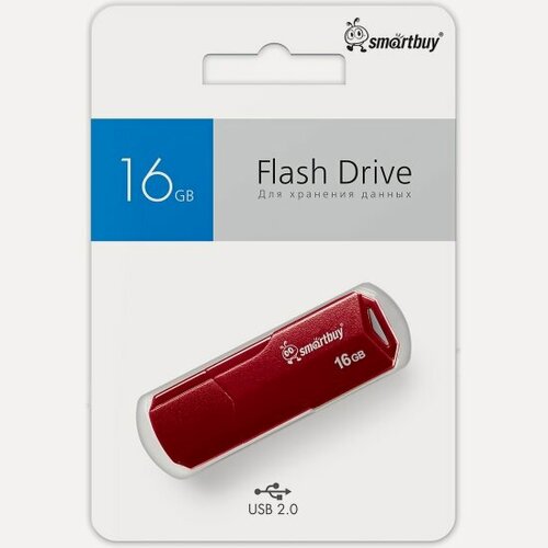 Изображение товара USB флешка Smartbuy 16Gb Clue burgundy USB 2.0