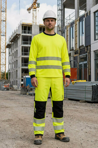 Изображение товара Футболка юнионворквеар Хай-Вис (UNIONWORKWEAR Hi-Vis) длинный рукав рабочая сигнальная спецодежда