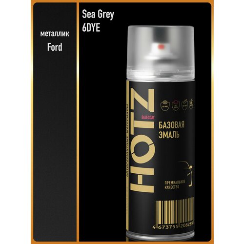 фото Аэрозольная краска "ford sea grey 6dye" hotz, 1k базовая автомобильная ремонтная эмаль, металлик, 520 ml