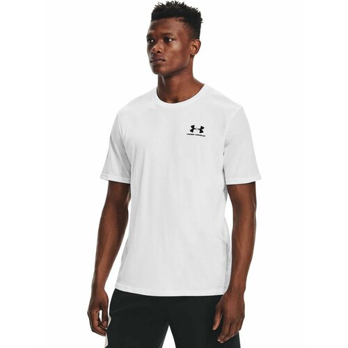 фото Футболка under armour sportstyle left chest logo ss, 1 шт., размер 3xl, белый,