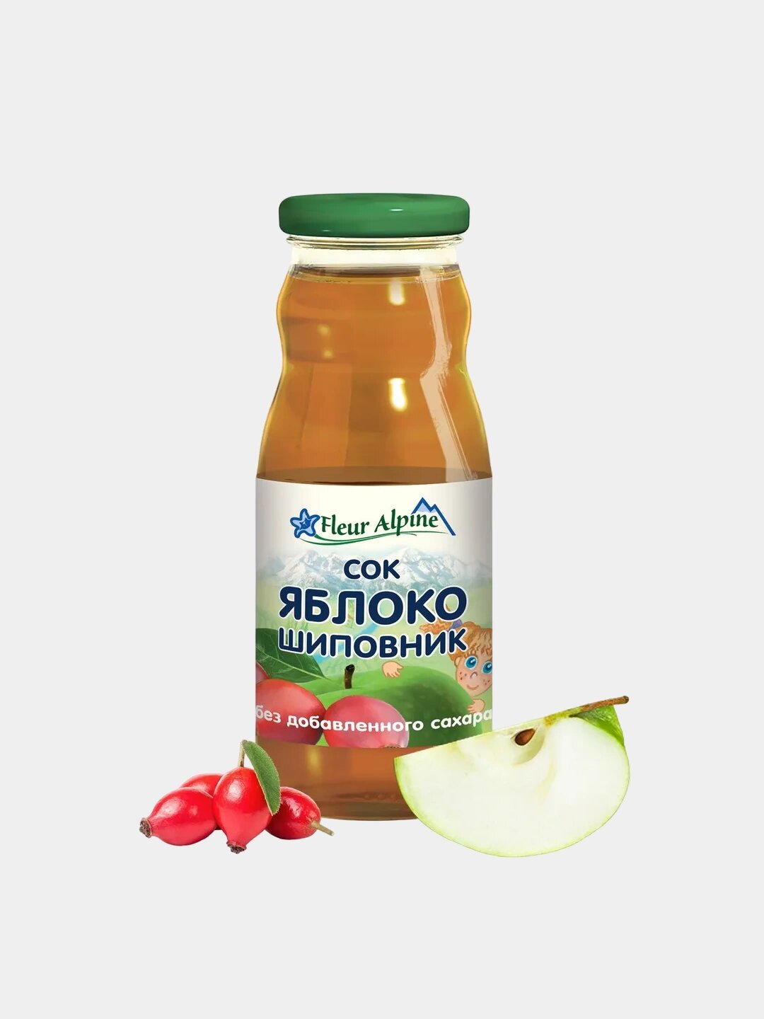 Сок Fleur Alpine яблочно-шиповниковый детский органический, с 5 мес