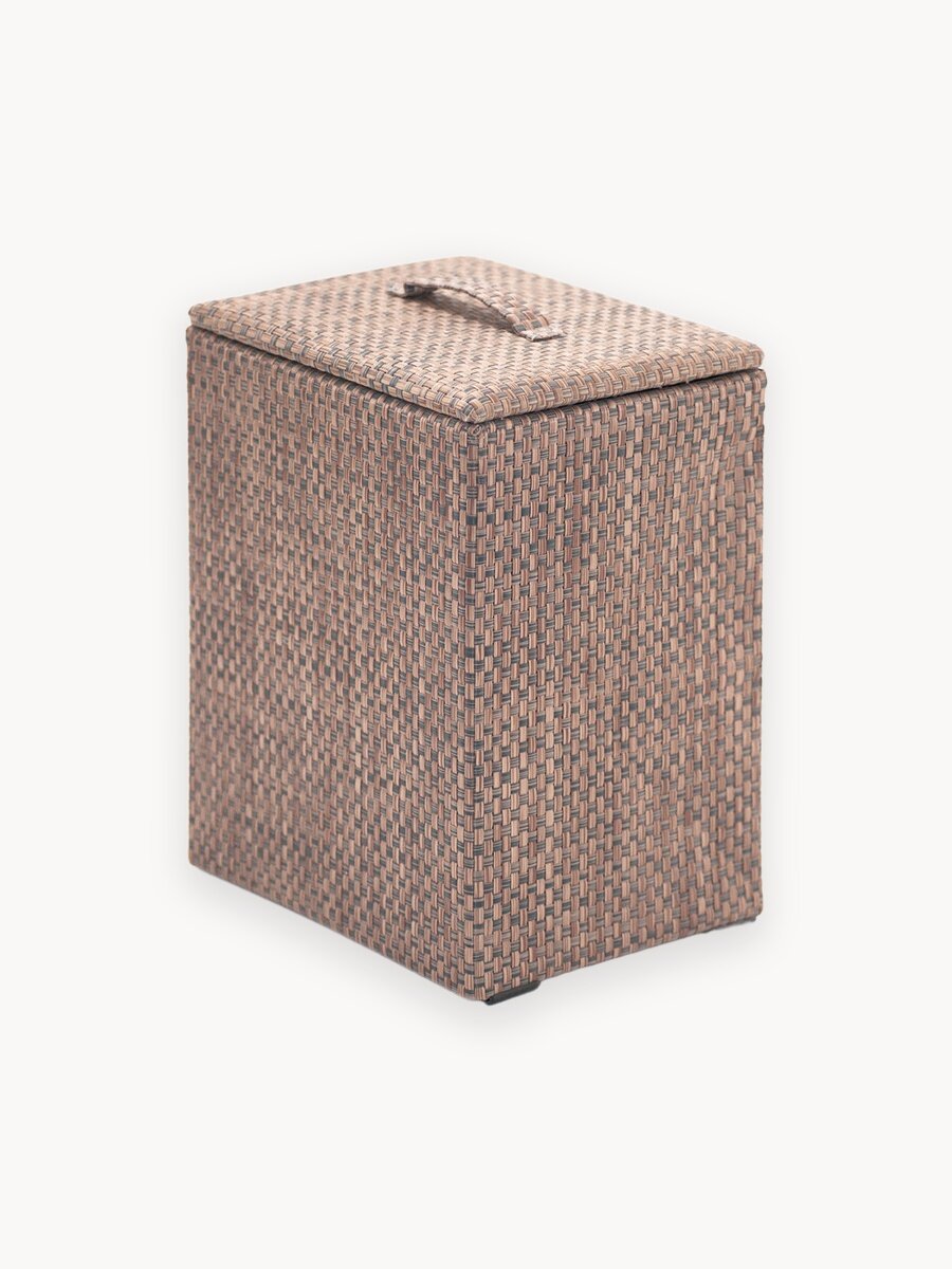 Корзина для мусора Casy Home HB-021, дерево/полиэстер, 27x20x33 см