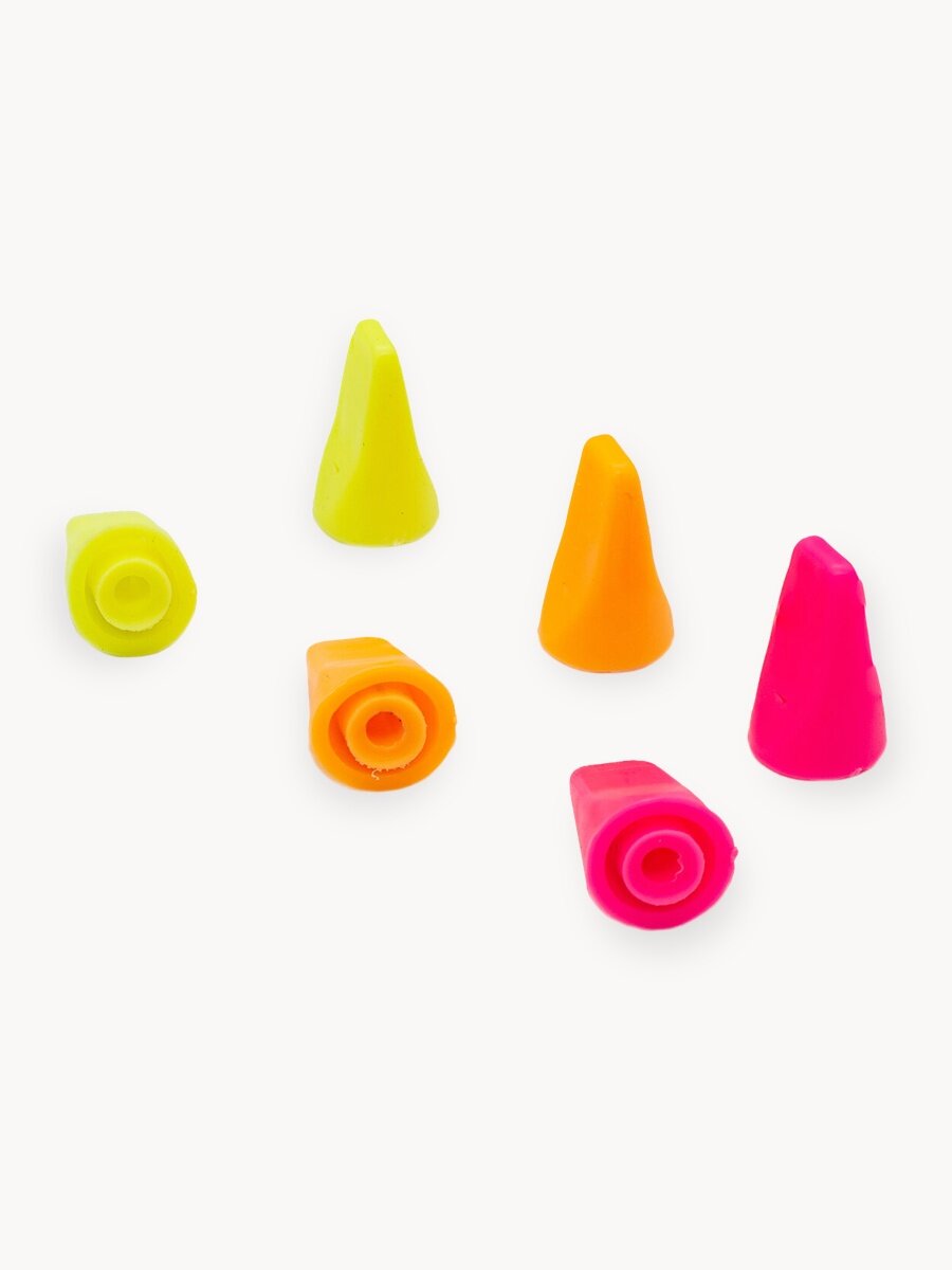 Наконечники стопперы для спиц, 6 шт, пластик, неоновый микс, Айрис