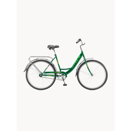 Велосипед взрослый городской STELS Legenda 240, рама сталь 19, колеса 26, 1 скор. Зеленый, на рост 160-190 мужской женский