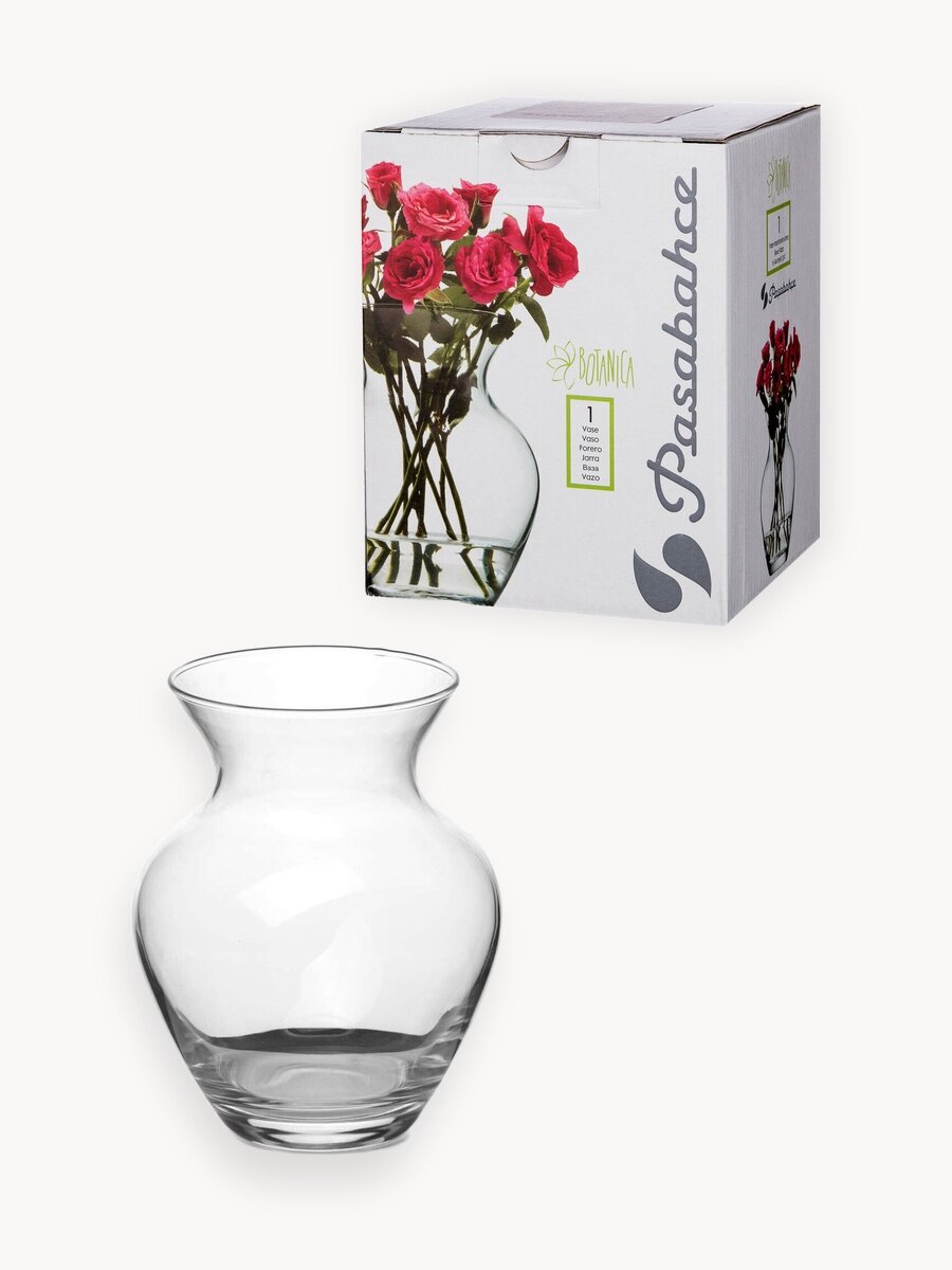 Ваза для цветов Pasabahce Botanica, 14,4 см, стеклянная, прозрачная