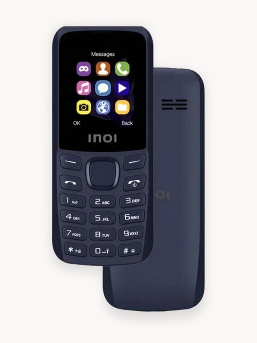 Кнопочный телефон INOI 240 Modern 4G, Bluetooth, экран 1.8", синий
