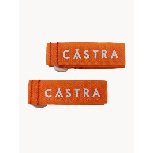Связки для лыж CASTRA, для беговых, 20мм, на липучке, оранжевые, 2 шт.