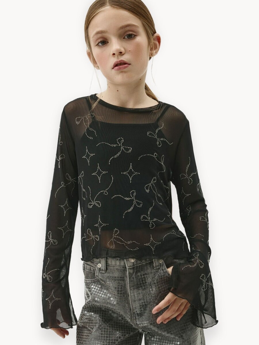 Блуза Sela, размер 158, черный