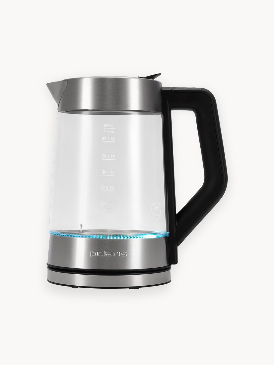 Чайник электрический стеклянный PWK 1725 CGLD WI-FI IQ Home, серебристый