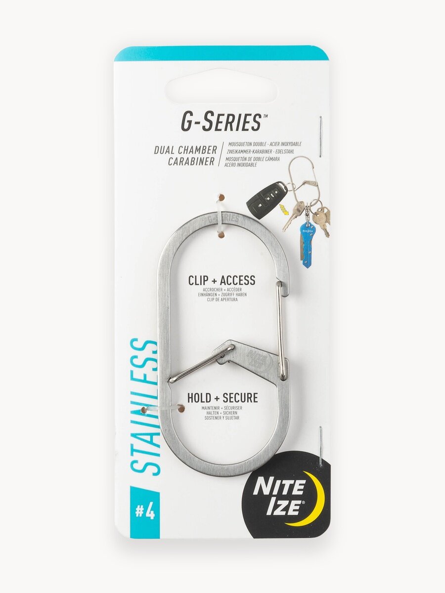 Брелок-карабин Nite Ize, серебряный
