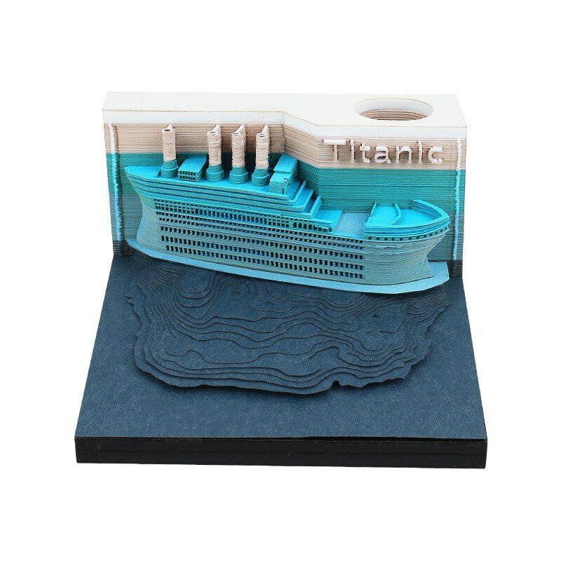 Модель корабля Титаник с подсветкой, 3D бумажная скульптура для стола, календарь 2026 года