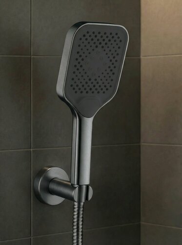 Изображение товара Лейка для душа ESKO диаметр 140 мм SPL100QEKGM квадратная, 3 режима, цвет оружейная сталь (Gun