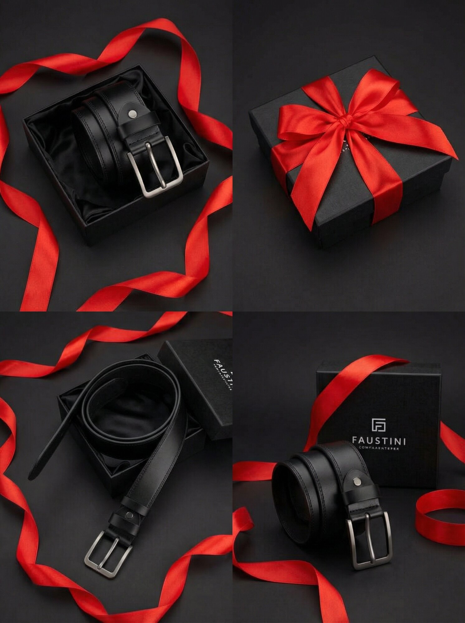 Ремень FAUSTINI для мужчин и женщин, размер 120, черный — фото 1