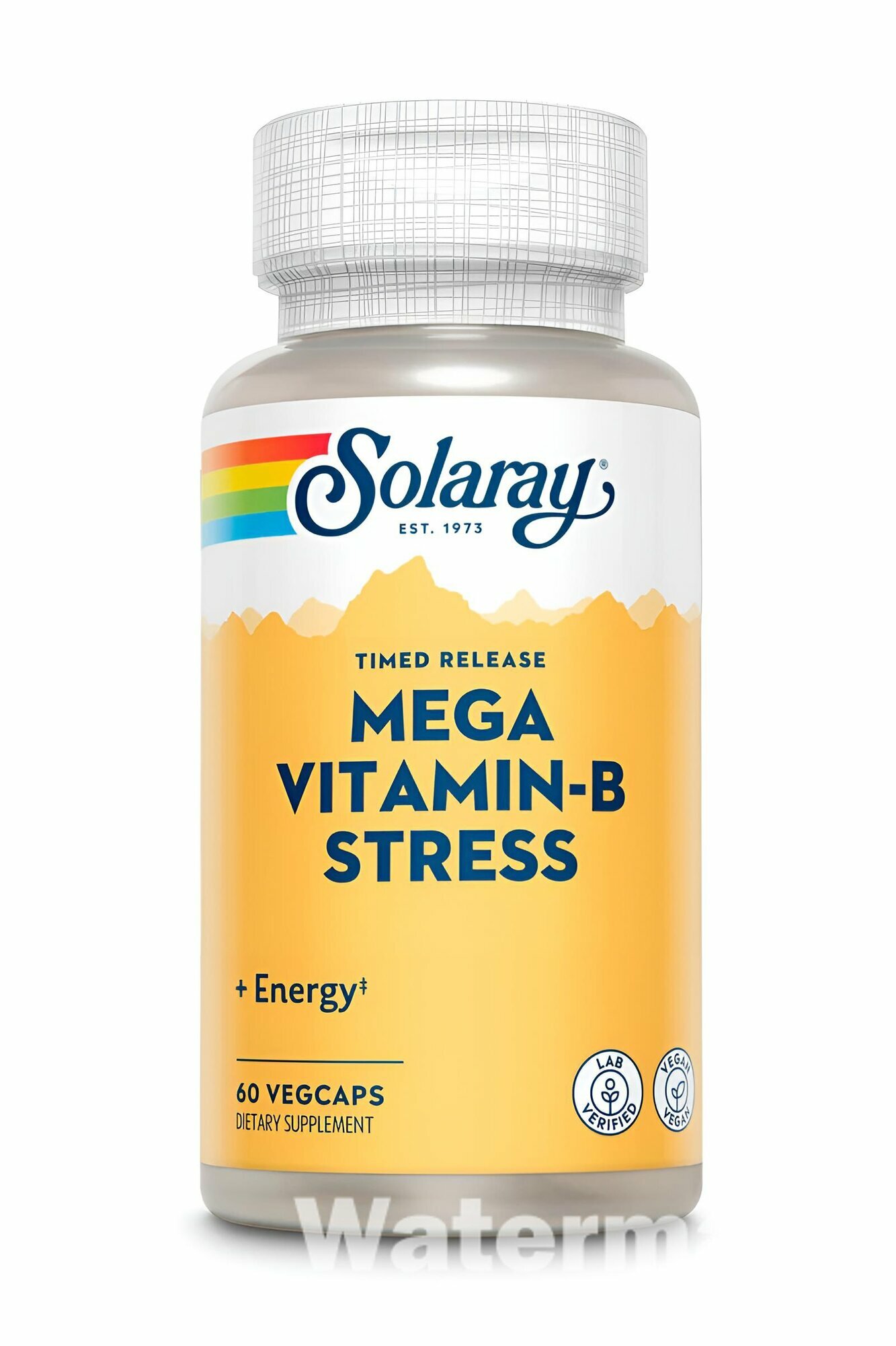 Solaray Mega Vitamin B-Stress N120 — комплекс витаминов группы B для энергии и нервной системы