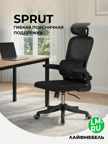 Изображение товара Компьютерное кресло Лайфмебель Sprut сетка черный