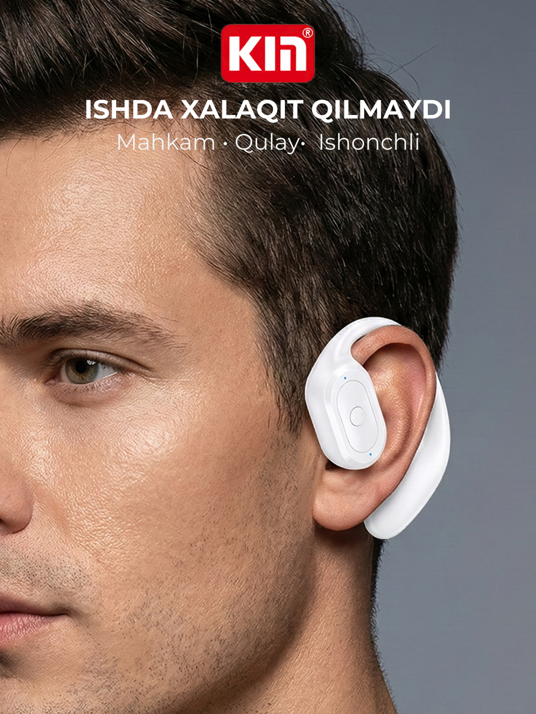 Беспроводной наушник KIN KL58 (открытый тип), Bluetooth 5.3, заушный, микрофон