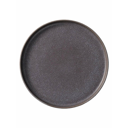 Тарелка 25 см Kenai Ceramics Nordline, цвет мокрый асфальт, керамика Stoneware, коллекция Mist