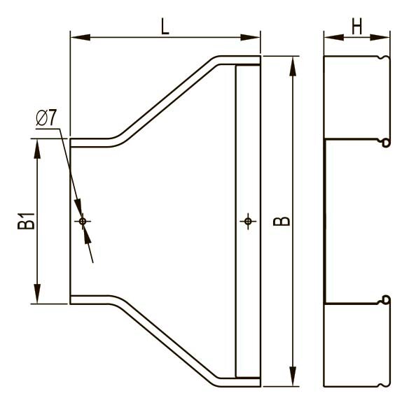 Переходник-редуктор для лотков симметричный DKC 36310K L=200 200 мм — фото 1