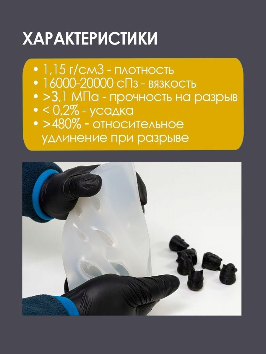 Силикон для форм 20 Шор 1,02 кг, 20 SilcoTin 12 шт — фото 1