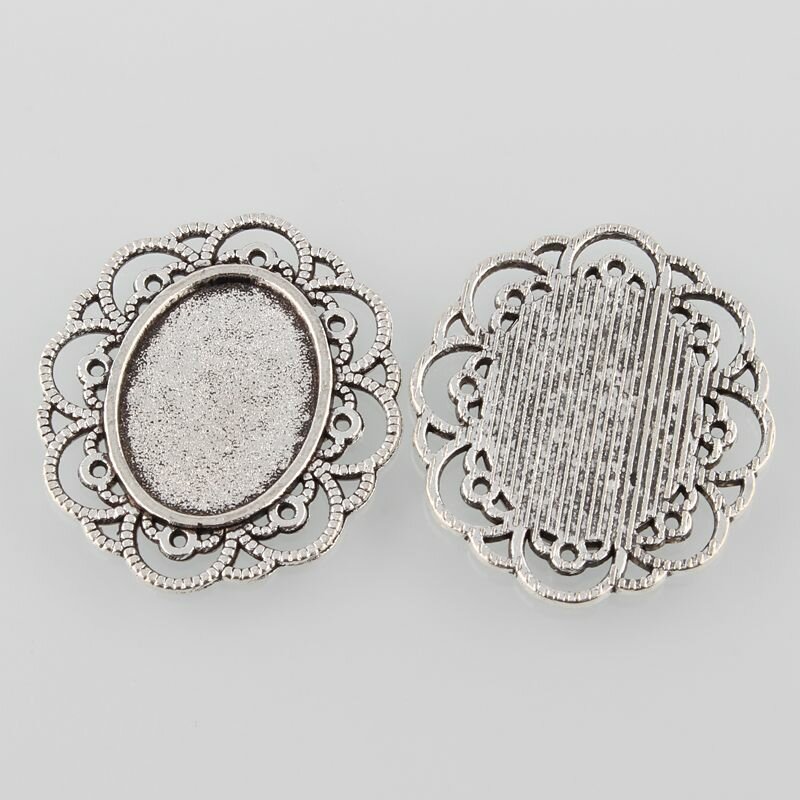 Кулон-сеттинг основа под кабошон 29*25мм 3шт — фото 1