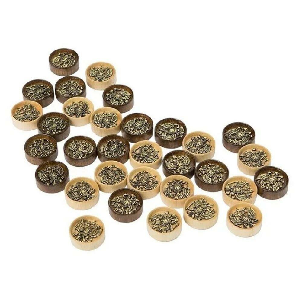 Набор фишек для нард "Герб РФ" с бронзой 206, Haleyan 62687 Haleyan