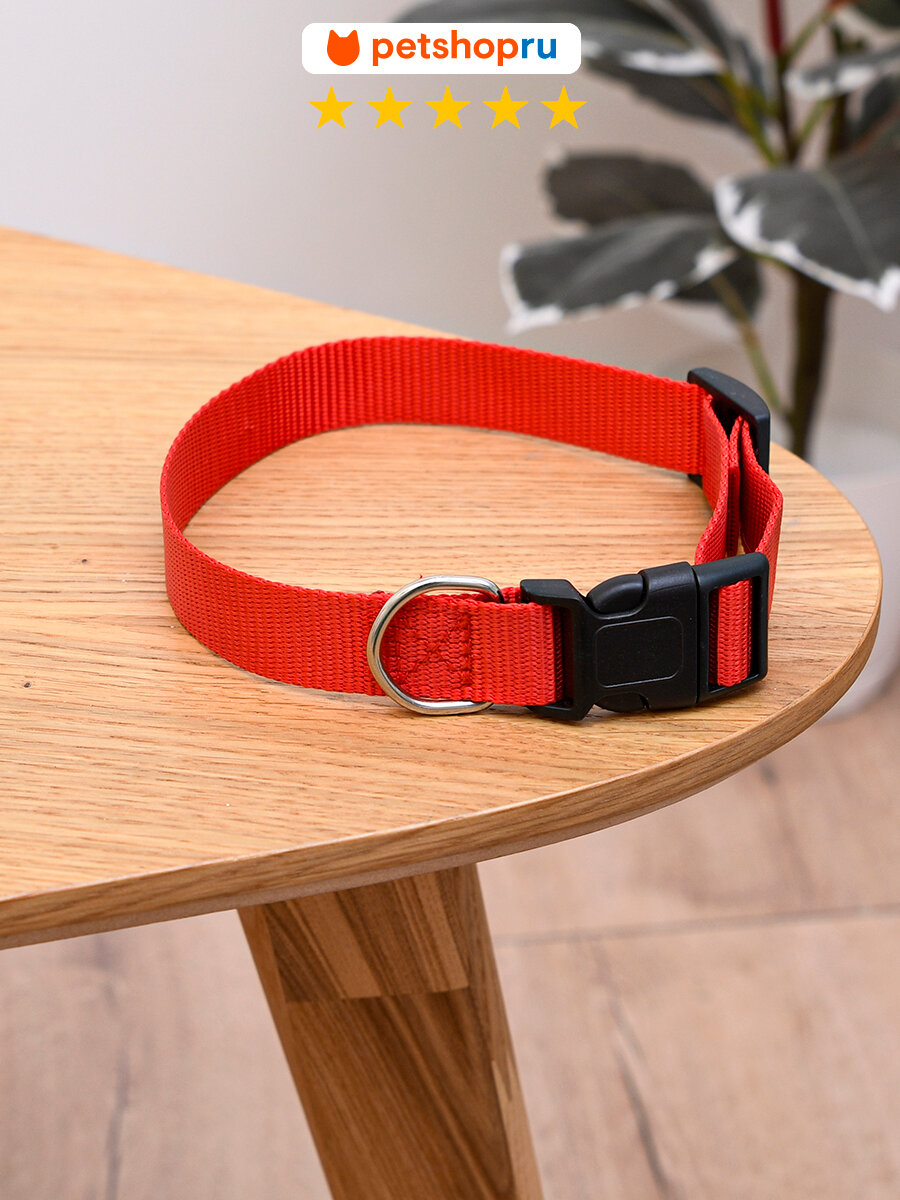 PETSHOP Ошейник для собак "Бизи", 30-45*2 см, красный