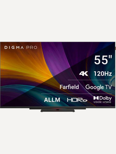 Изображение товара Телевизор Digma Pro UHD 55C 55" LED, 4K Ultra HD, черный, смарт ТВ, Google TV