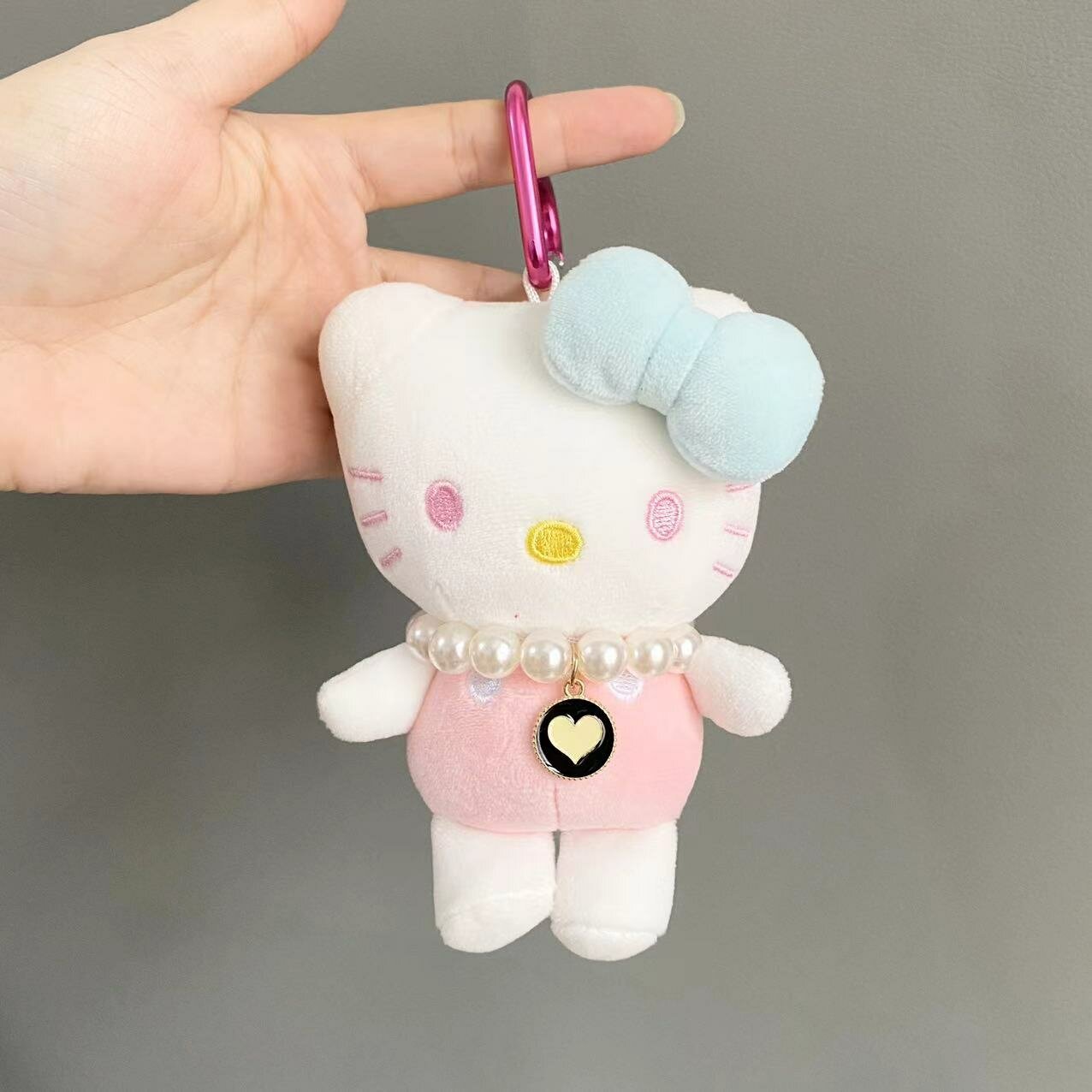 Розовое ожерелье-брелок с Hello Kitty, 13 см, мягкий плюшевый аксессуар для женщин, милый