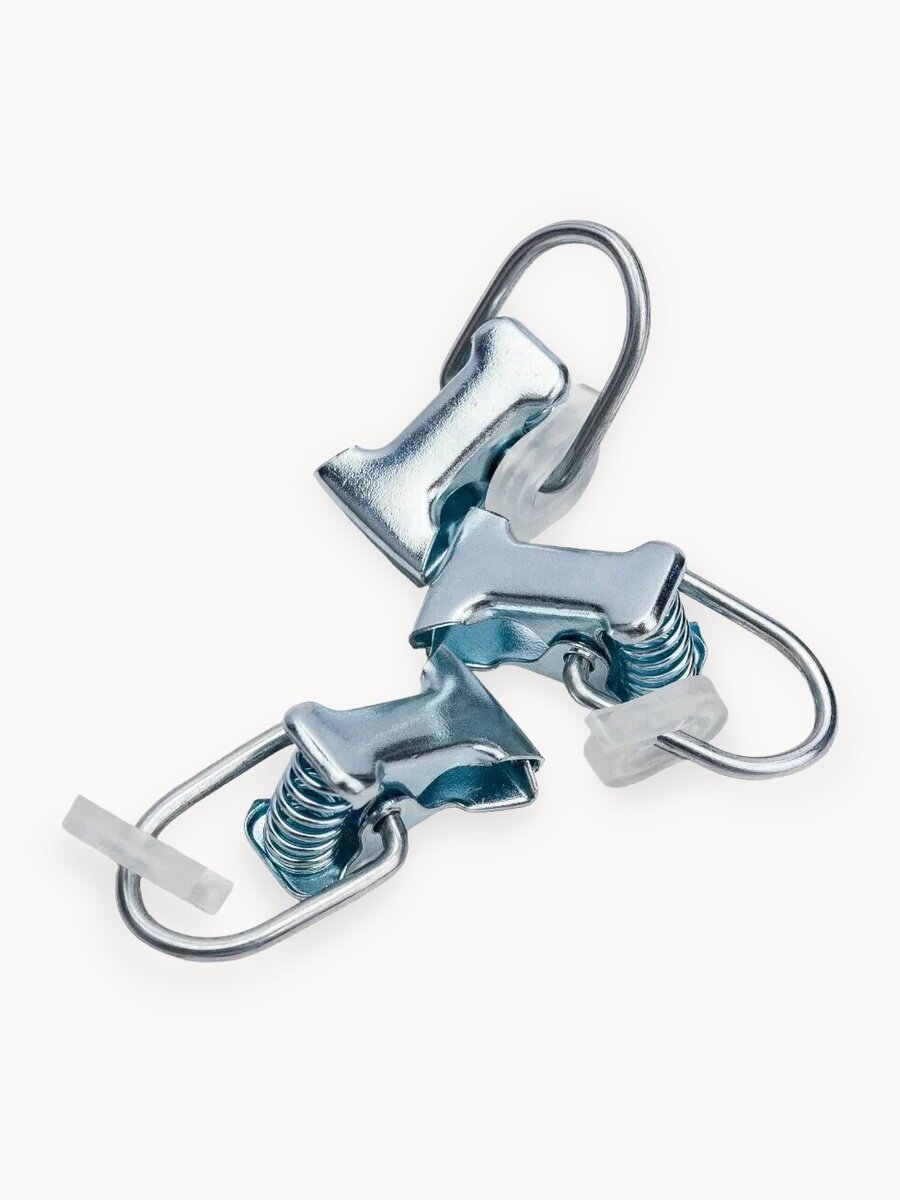 Зажим на струну, металл, оцинковка, 10 шт.