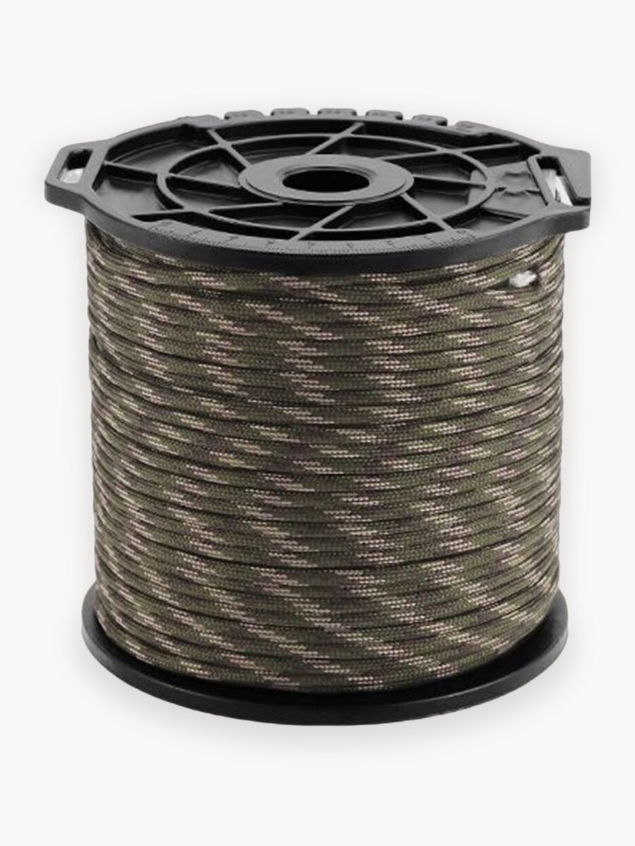 Универсальная паракордовая веревка, длина 100 м (Лесной камуфляж)